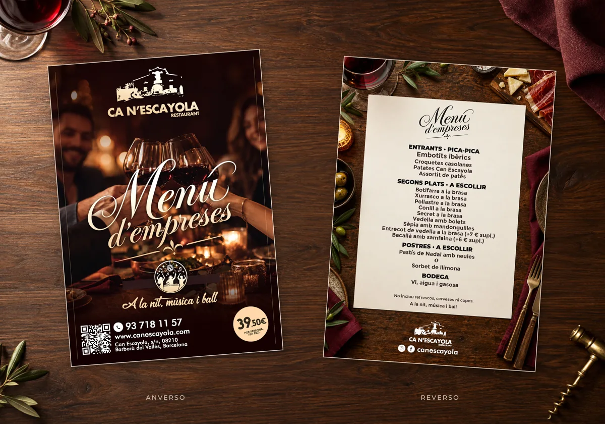 Presentació del menú d’empreses