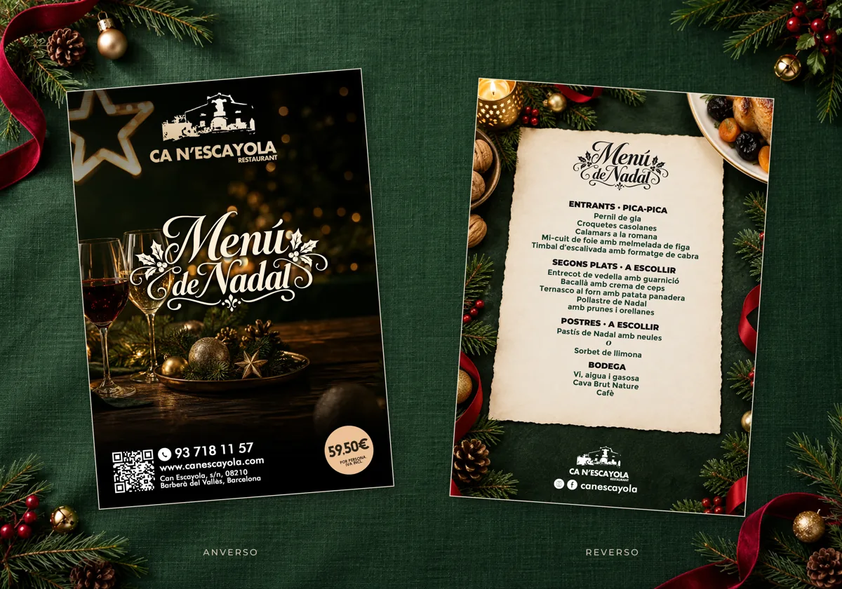 Presentació del menú de nadal
