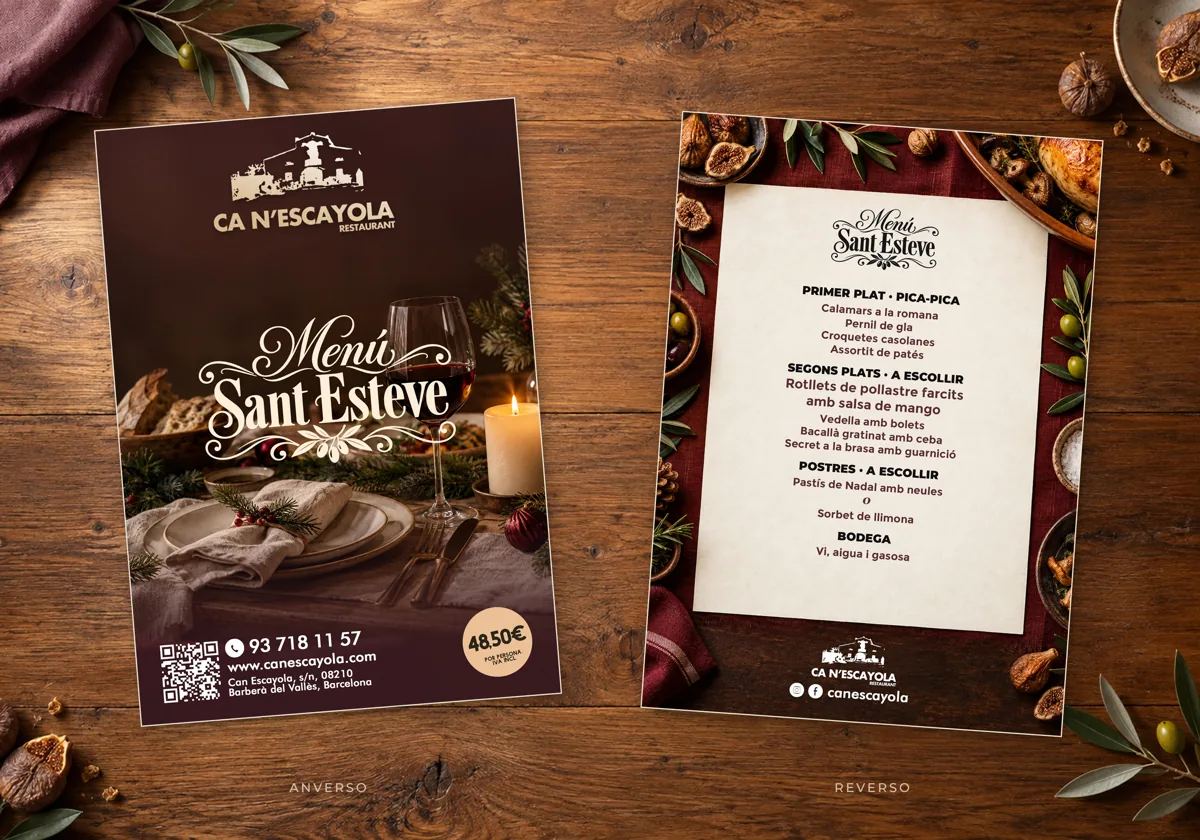Presentació del menú de sant esteve