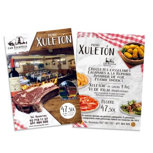 Presentació del menú xuletón